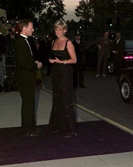 Images Dated 1st July 1997: Diana, Princess of Wales arrives for a gala evening sponsored by Chanel