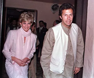 Diana, Princess of Wales arrives at a restaurant for dinner with Jemima Khan Diana, Princess of Wales arrives at a restaurant for dinner with Jemima Khan