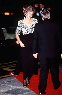 Diana, Princess of Wales arrives for the Royal Premiere of the new film Hear My Song at Diana, Princess of Wales arrives for the Royal Premiere of the new film Hear My Song at