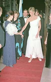 Images Dated 1st April 1991: Diana Princess of Wales attends a charity ballet gala performance at The Municipal