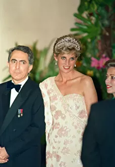 Images Dated 23rd April 1991: Diana Princess of Wales attends a State banquet at the Itamaraty Palace during her