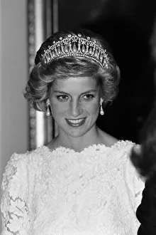 Diana, Princess of Wales at the British Ambassador's Residence during an official Diana, Princess of Wales at the British Ambassador's Residence during an official