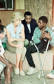 Luanda Collection: Diana, Princess of Wales during her four day visit to Angola