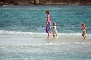 Images Dated 9th January 1989: Diana, Princess of Wales on holiday on the British Virgin Islands. 9th January 1989
