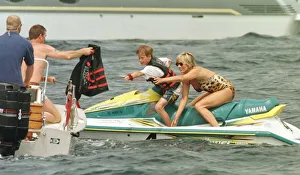 Diana, Princess of Wales on holiday in St Tropez in the South of France as the guest of Diana, Princess of Wales on holiday in St Tropez in the South of France as the guest of