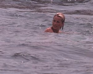 Images Dated 17th July 1997: Diana, Princess of Wales on holiday in St Tropez in the South of France as the guest of