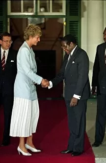 Images Dated 10th July 1993: Diana, Princess of Wales Overseas Visit to Zimbabwe, July 1993