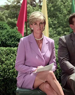 Diana, Princess of Wales at the Red Cross Headquarters in Washington DC where she made a Diana, Princess of Wales at the Red Cross Headquarters in Washington DC where she made a