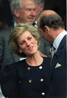 Images Dated 1st July 1990: DIANA, THE PRINCESS OF WALES AT WIMBLEDON TENNIS CHAMPIONSHIPS - JULY 1990