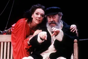 Diana Rigg Actress with Actor Rex Harrison March 1983 Diana Rigg Actress with Actor Rex Harrison March 1983
