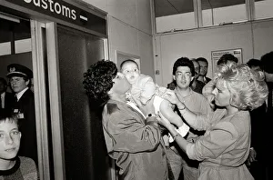 Diego Maradona - Football Player - August 1987 with Baby Diego Maradona - Football Player - August 1987 with Baby