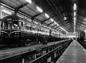 01256 Gallery: Diesel Multiple Unit seen here in the loco shed at Cambridge. 23rd October 1962