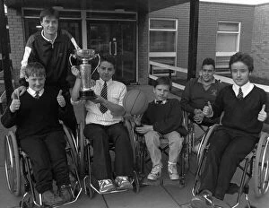 Images Dated 7th December 1988: Disabled youngsters from Ormesby Comprehensive School have done their bit to bring a