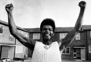 Disco dancer and cross the ball winner Albert Harding. 4th March 1983 Disco dancer and cross the ball winner Albert Harding. 4th March 1983