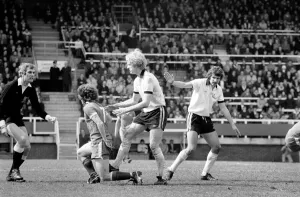 Images Dated 8th April 1977: Division Two football Fulham v Chelsea 1976 / 77 season. Fulham won the match three one