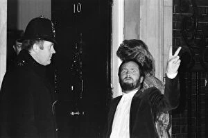 DJ Kenny Everett, arrives for reception at Number 10 Downing Street, London