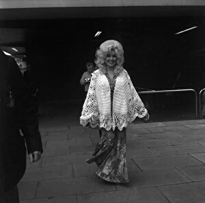 Dolly Parton, U.S. Country and Western singer at London Airport