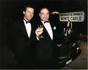 Don Henderson actor right with Leslie Gratham actor March 1989 Don Henderson actor right with Leslie Gratham actor March 1989