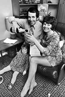 Don Maclean, actor and comedian, celebrates with wife Toni and daughter Rachel aged 2