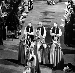 Dr Donald Coggan seen here during the ceremony to appoint him as Archbishop of Canterbury Dr Donald Coggan seen here during the ceremony to appoint him as Archbishop of Canterbury