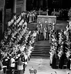 Dr Donald Coggan seen here during the ceremony to appoint him as Archbishop of Canterbury Dr Donald Coggan seen here during the ceremony to appoint him as Archbishop of Canterbury