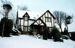 Dr Kenneth McAlpine who has been suspended exterior of house with snow lying Dr Kenneth McAlpine who has been suspended exterior of house with snow lying