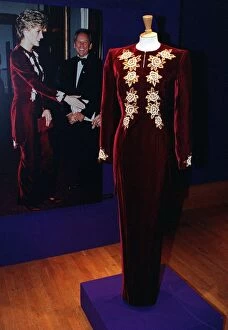 Images Dated 25th February 1997: A dress once owned by Princess Diana on show at auction house Christie'