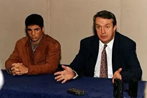 Images Dated 4th November 1995: Drew Docherty boxer and Tommy Gilmour boxing promoter at press conference