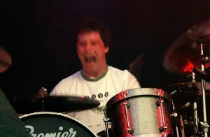 Drummer of the Stereophonics at T in the Park mouth open mid song Jull 1999 Drummer of the Stereophonics at T in the Park mouth open mid song Jull 1999