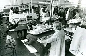 Dry cleaning is an important part of the Luxdon laundry in March 1984