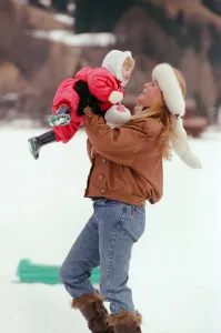 The Duchess of York and Princess Beatrice in Klosters, Switzerland, 21st January 1990 The Duchess of York and Princess Beatrice in Klosters, Switzerland, 21st January 1990