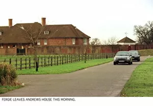 Images Dated 27th February 1997: THE DUCHESS OF YORKS CAR LEAVES THE SUNNINGHILL ESTATE