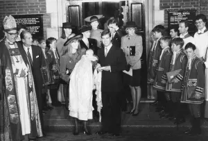 Duke and Duchess of York with new Baby Princess Beatrice at her Christening Duke and Duchess of York with new Baby Princess Beatrice at her Christening