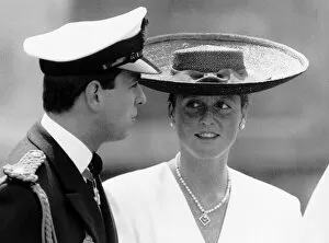 Images Dated 7th July 1989: The Duke and Duchess Of York still showing signs of affection for one another July