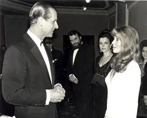 The Duke Of Edinburgh meets Prunela Scales and Brian Blessed. January 1971 The Duke Of Edinburgh meets Prunela Scales and Brian Blessed. January 1971