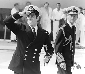 The Duke of Edinburgh. Prince Philip looks on as his son The Duke of Edinburgh. Prince Philip looks on as his son