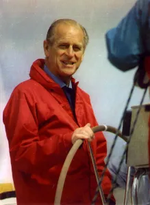 The Duke of Edinburgh sailing at Cowes week. July 1993 The Duke of Edinburgh sailing at Cowes week. July 1993