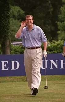 Images Dated 25th June 1998: Duke Of York playing golf at Wentworth in June 1998 Prince Andrew at the Dunhill