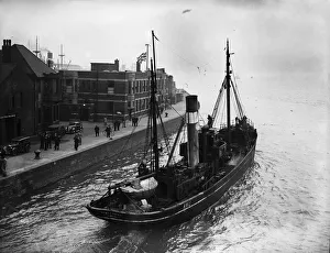 The Dungeness sidewinder trawler seen here leaving the St Andrews Dock The Dungeness sidewinder trawler seen here leaving the St Andrews Dock
