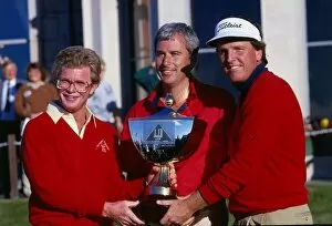Dunhill Cup October 1989 three members of American golf team who beat Japan in