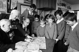 Images Dated 2nd March 1988: Dunkirk veterans (from left) Mr Jim Chadwick, Capt Harold Dugdale