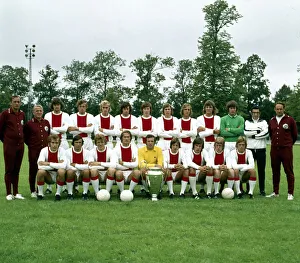 Dutch club side Ajax of Amsterdam pose for a team group photograph January 1972 Dutch club side Ajax of Amsterdam pose for a team group photograph January 1972