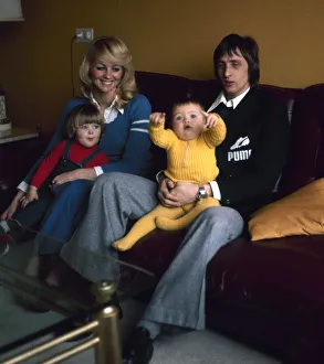 Dutch footballer Johan Cruyff relaxing at home with his wife Danny Dutch footballer Johan Cruyff relaxing at home with his wife Danny