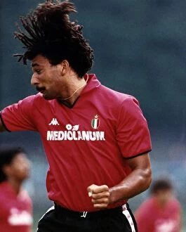 Images Dated 31st July 1988: Dutch footballer Ruud Gullit in action for his club side AC Milan 31st July 1988