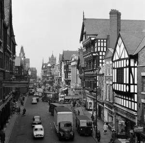 Eastgate Street, Chester, Cheshire. 21st April 1961 Eastgate Street, Chester, Cheshire. 21st April 1961