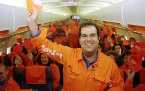 Easyjet Demonstration 1998 with Stelios Haji Ioannou Owner and workers Easyjet Demonstration 1998 with Stelios Haji Ioannou Owner and workers