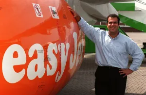 Easyjet owner Stelios Haji-Loannou standing beside an aeroplane October 1997 Easyjet owner Stelios Haji-Loannou standing beside an aeroplane October 1997