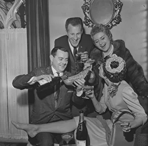 Presenters Gallery: Eddie Calvert Trumpeter at his wedding with his new wife formerly Miss Celia Hart