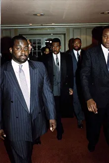 Eddie Murphy Comedian and Actor with Bodyguards at Video Awards October 1988 Eddie Murphy Comedian and Actor with Bodyguards at Video Awards October 1988