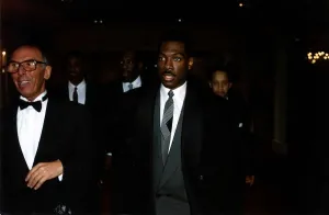 Eddie Murphy Comedian and Actor with his Bodyguards at Video Awards Eddie Murphy Comedian and Actor with his Bodyguards at Video Awards